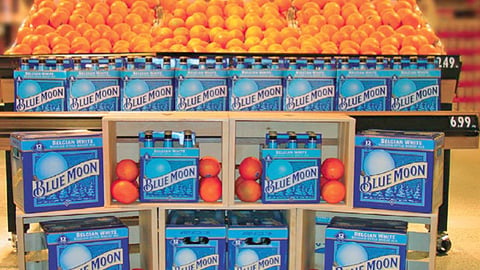 Blue Moon Beer Orange Crates