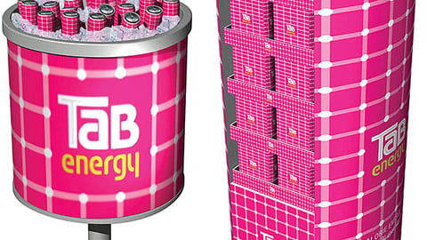 Tab Energy Cooler, Floorstand