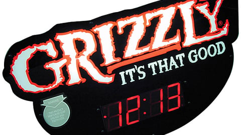 Grizzly Tobacco Clock