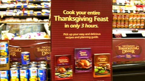 Safeway 'Complete Thanksgiving Dinner' Recipe Stand