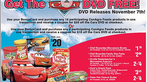 Giant/ConAgra/'Cars' Feature