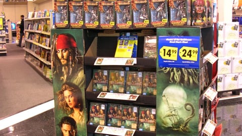 'Pirates of the Caribbean' DVD Pallet Display