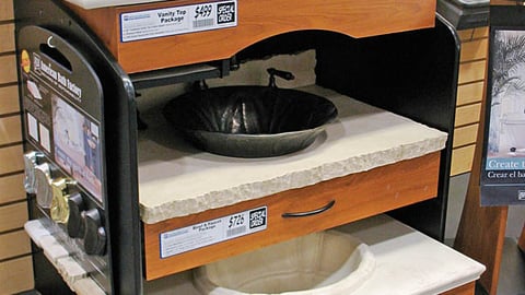 Sistine Stone Bath Factory Display
