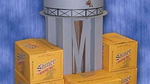 Shiner Bock Water Tower Case Stacker