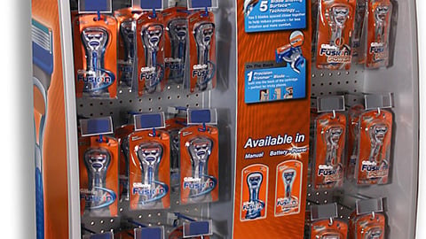 Gillette Fusion Semi-Permanent Endcap