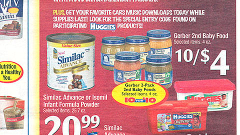 Jewel/Huggies 'Cars' Sweeps Feature