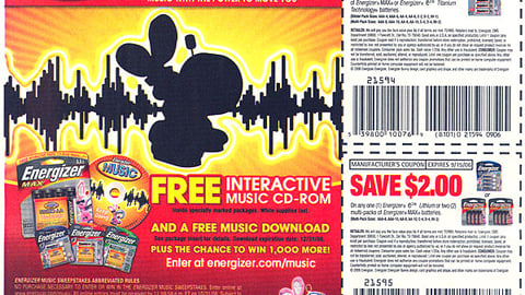 Energizer Music Promotion FSI