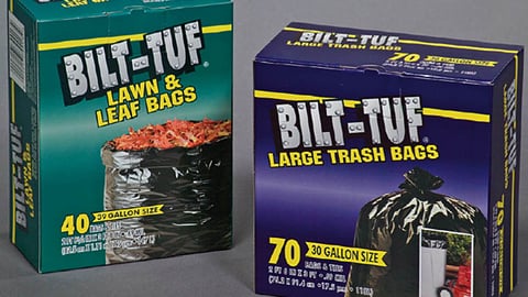 Bilt-Tuf Trash Bags Packaging