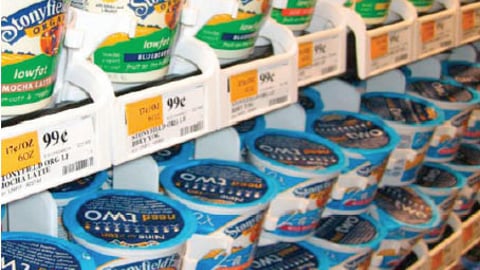 Stonyfield Farm Shelf Display
