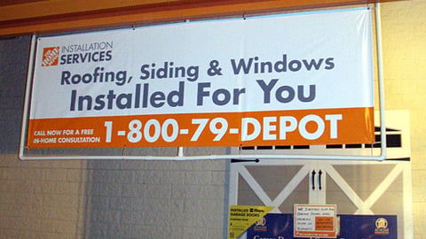 Home Depot Installation Services Sign