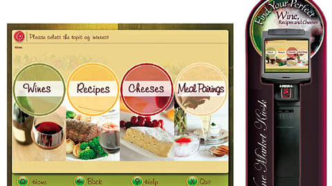 Wine Market Meal Pairings Kiosk