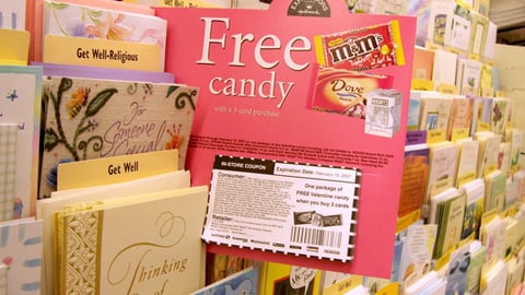 Hallmark 'Free Candy' Shelf Talker