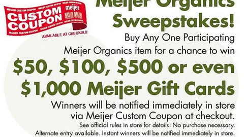 Meijer Organics Sweeps Feature