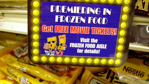 Safeway 'Dinner and a Movie' Shelf Tag