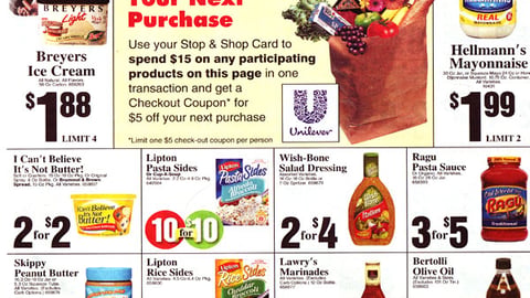 Stop & Shop Unilever Stock-Up Feature