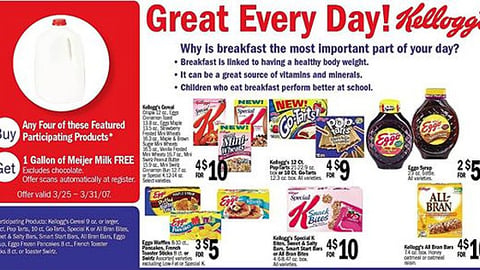 Meijer/Kellogg's Free Milk Feature