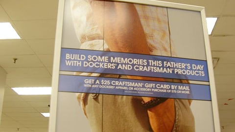 Sears/Dockers Father's Day Sign