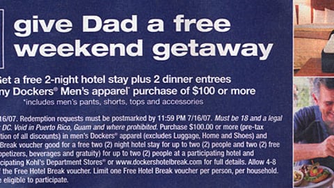 Kohl's Dockers 'Weekend Getaway' Feature