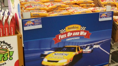 Sunkist NASCAR Pallet Display