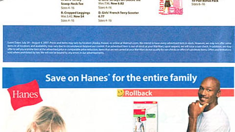 Wal-Mart/Hanes Co-Op Ad
