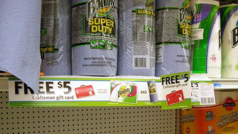 Kmart Bounty/Craftsman Rebate Shelf Tag