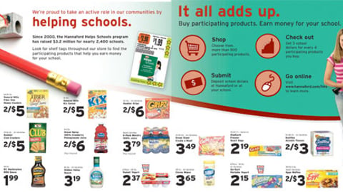 Hannaford Helps Schools Circular Spread