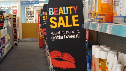 CVS Beauty Sale Signage