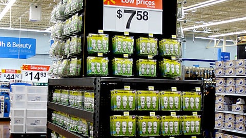 Wal-Mart GE CFL Bulb Gondola