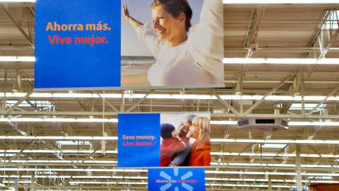 Wal-Mart Bilingual Ceiling Banners 
