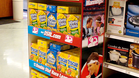 Nabisco 'Out-Lick the Mannings' Floorstand