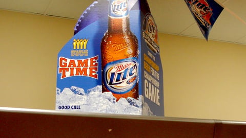 Wal-Mart Miller Lite 'Game Time' Standee