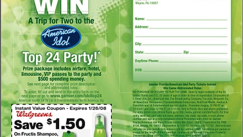 Walgreens Garnier Fructis "American Idol" Ad