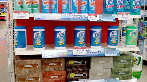 Kmart Lysol, Kleenex Rebate Endcap
