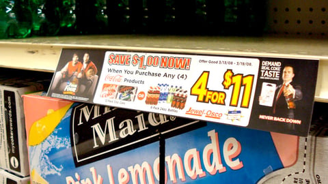 Jewel, Coke Final Four Shelf Sign