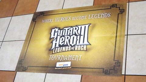 ampm "Guitar Hero" Tournament Floor Cling
