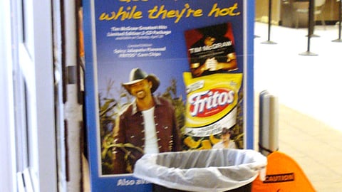 Wal-Mart Fritos Tim McGraw Pedestal Wrap