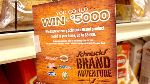 Schnucks Brand Adventure Shelf Tag