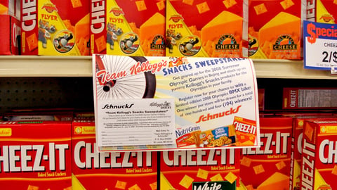 Schnucks, Kellogg Olympics Shelf Sign
