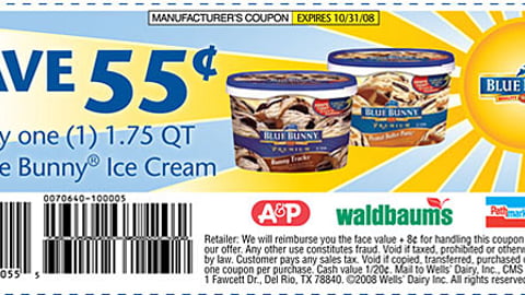 A&P 'Blue Bunny Day' Coupon