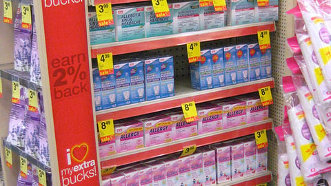 CVS Brand 'Allergy Relief' Endcap