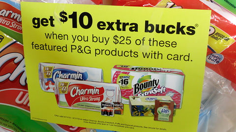 CVS P&G Incentive Shelf Sign