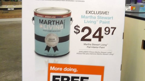 Martha Stewart Living Home Depot Sign