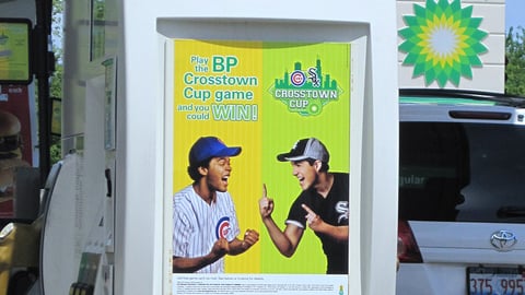 BP 'Crosstown Cup' Pump Sign