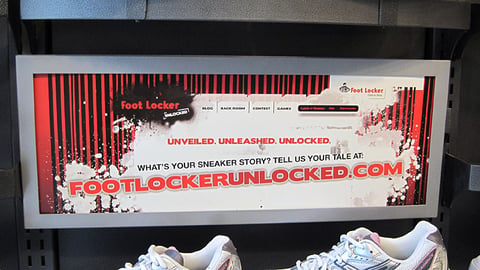 Foot Locker 'Unlocked' Shelf Sign