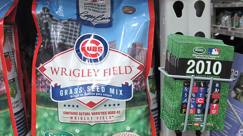 Scotts 'Wrigley Field' Shelf Tray/Lowe's 'Fan Guide'