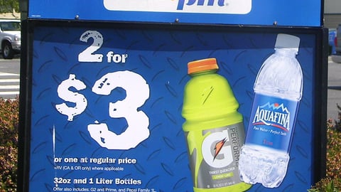 Ampm PepsiCo Outdoor Stanchion Sign