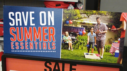 Sports Authority 'Summer Essentials' Sign