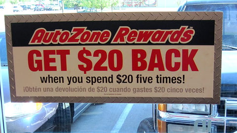 AutoZone Rewards Incentive Window Sign