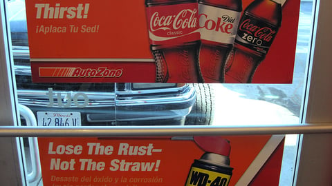 AutoZone Coca-Cola/WD-40 Window Clings