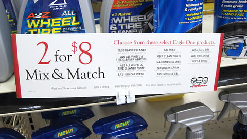 Pep Boys Eagle One Shelf Talker